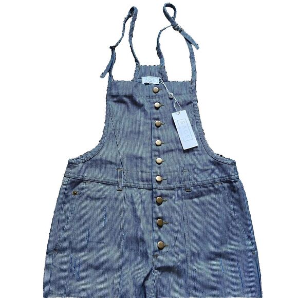 NWT-Anthropologie x Sage the Label Mood Ring Striped Denim Overalls Womens-Small - Picture 7 of 10
